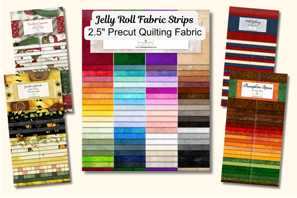 jelly roll fabric strips 2.5 inch precut quilting fabric bundles in colorful coordinated collections