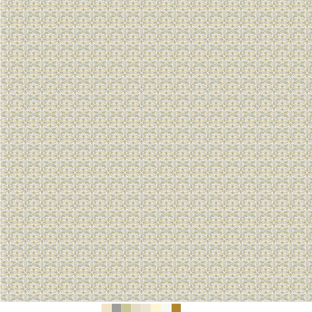 Samsara, Tile-Grey/Tan Quilting Fabric