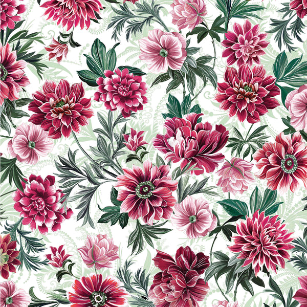 Winterberry Floral, Winterberry Garden-Cream Quilting Fabric