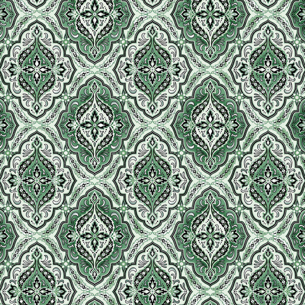 Winterberry Floral, Winterberry Medallion-Sage Quilting Fabric