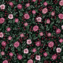 Winterberry Floral, Winterberry Buds-Black Quilting Fabric