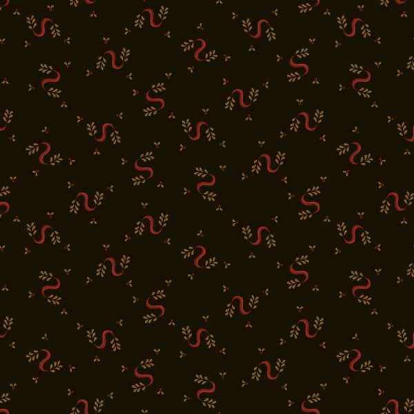 Wit & Wisdom, Serpentine Swirls-Black Quilting Fabric