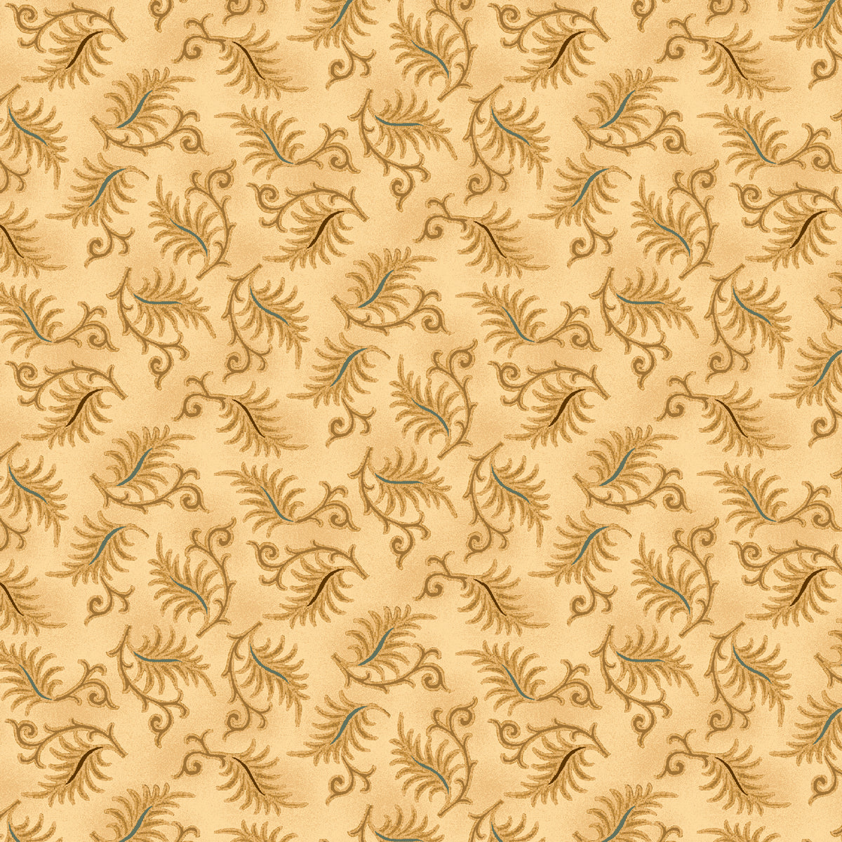 Wit & Wisdom, Sawtooth Leaves-Cream Quilting Fabric