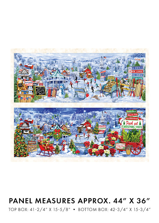 All Seasons Panel (Winter) Quilting Fabric Panel