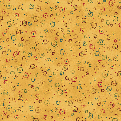 Star of Wonder - Star of Light, Twinkle-Gold Quilting Fabric