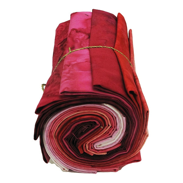Hoffman Fabrics 1895 Fat Quarter Bundle-Perfectly Pink– Hand-Dyed Batik Quilting Fabric