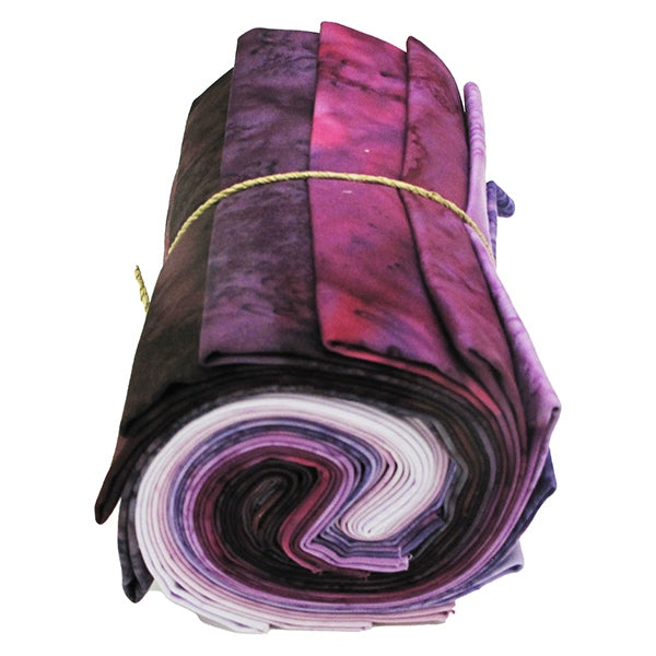 Hoffman Fabrics 1895 Fat Quarter Bundle-Fun Fuchsia – Hand-Dyed Batik Quilting Fabric