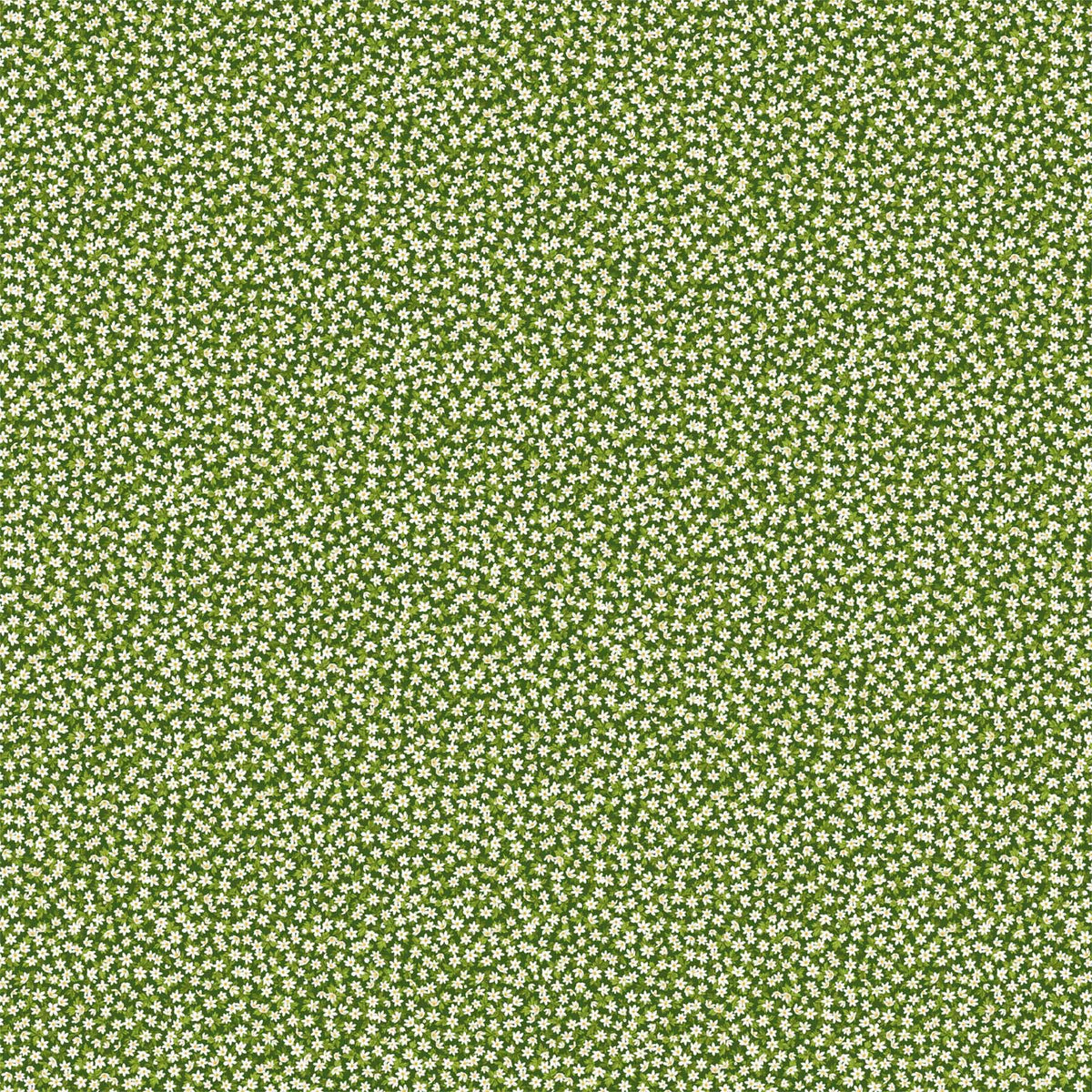 Bear's Den, White Flowers Quilting Fabric