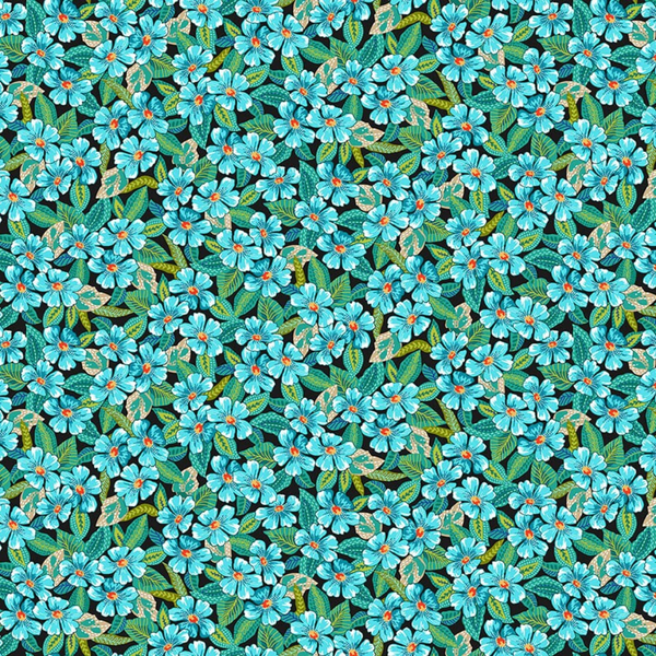Hothouse Magic by Studio E Fabrics-Small Flowers-Black