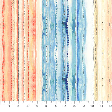 Eden, Ombre, Blue and Cream Lines by FIGO