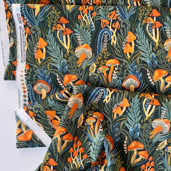 Baltic Woodland, Mushrooms Quilting Fabric