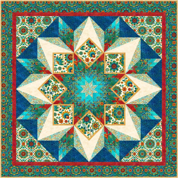 Boho Starburst Quilt Kit - Throw