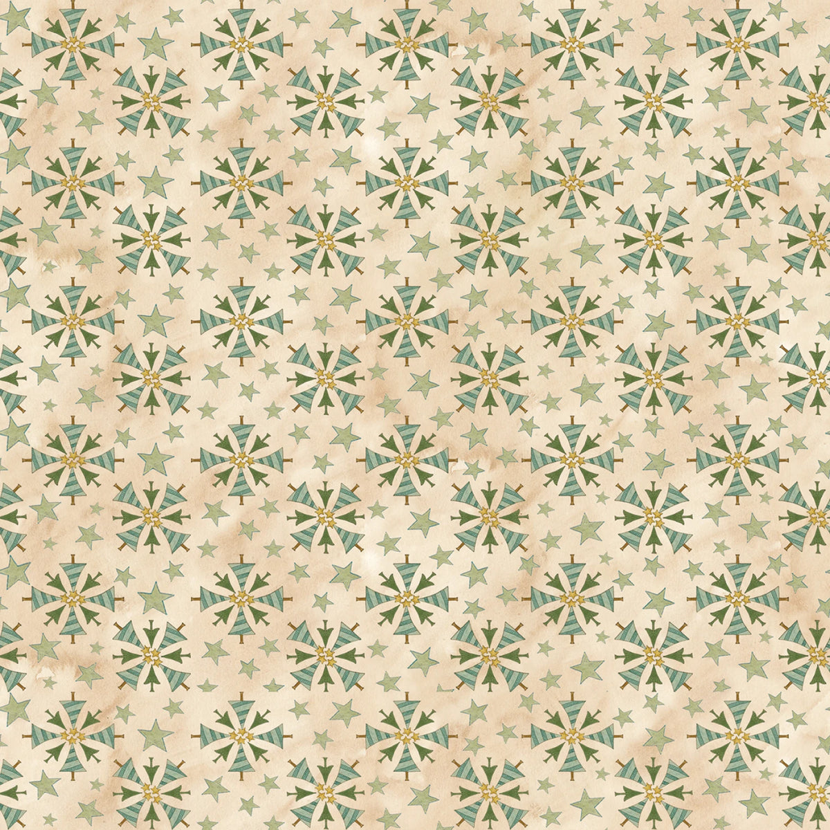 Naughty or Nice Fabric Collection-Trees - Parchment Fabric by the 1/4 Yard by Riley Blake Designs