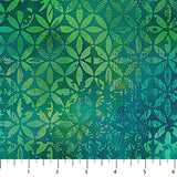 Boho Blooms, Petal Grid-Green Quilt Fabric