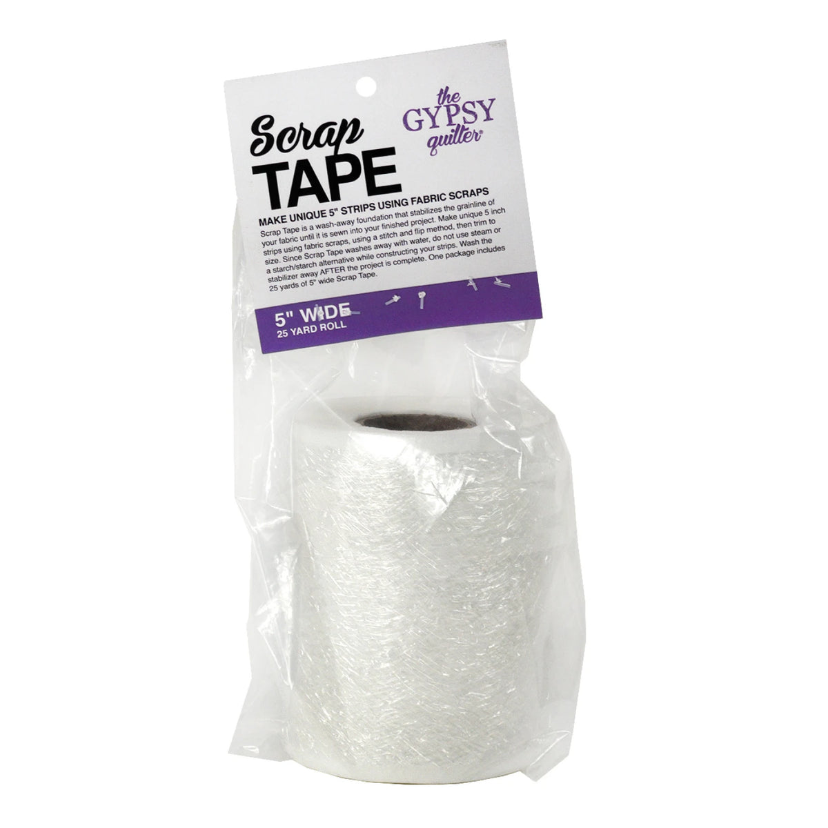 Gypsy Quilter Scrap Tape wash-away foundation for fabric scraps