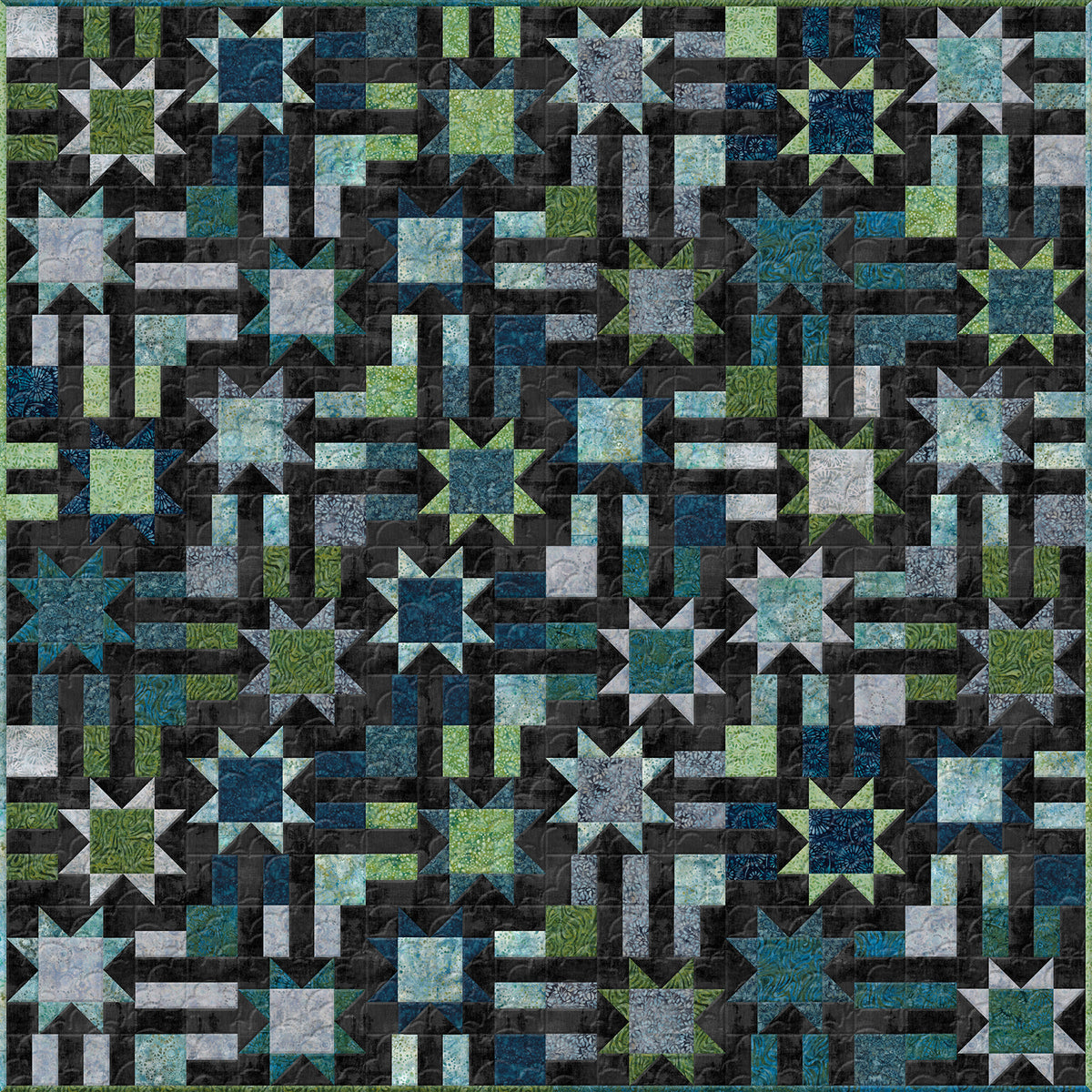 Starry Path Quilt Kit - Night Version by Wilmington Prints