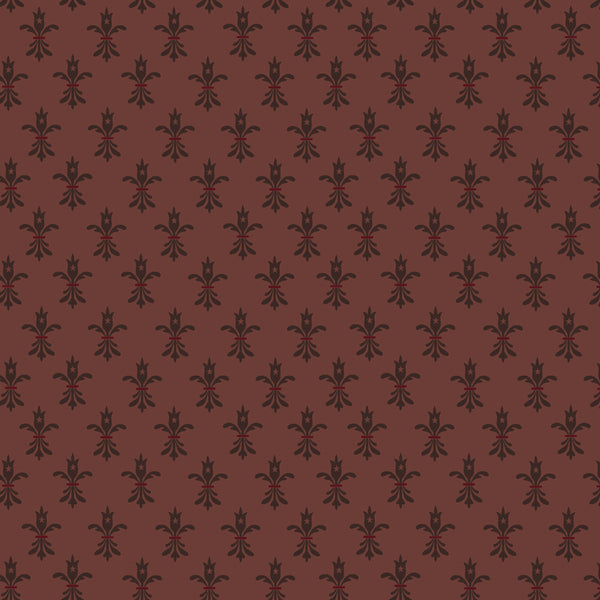 Wit & Wisdom, Fleur De Lis-Plum Quilting Fabric
