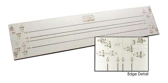 Martelli 24" Strip Ruler with multiple widths