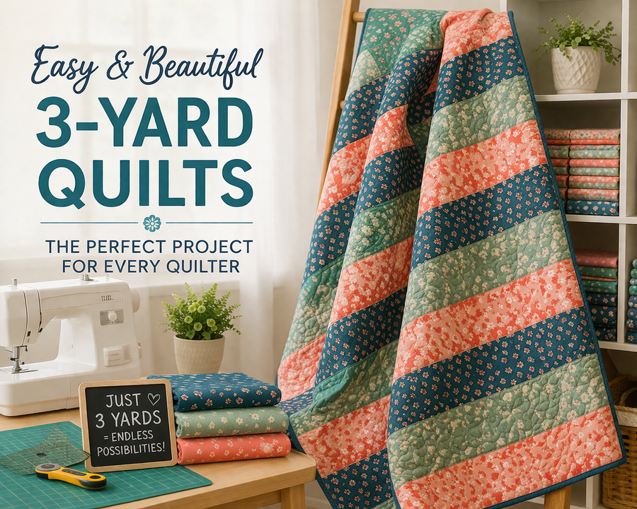Easy and Beautiful 3 Yard Quilts – The Perfect Project for Every Quilter!