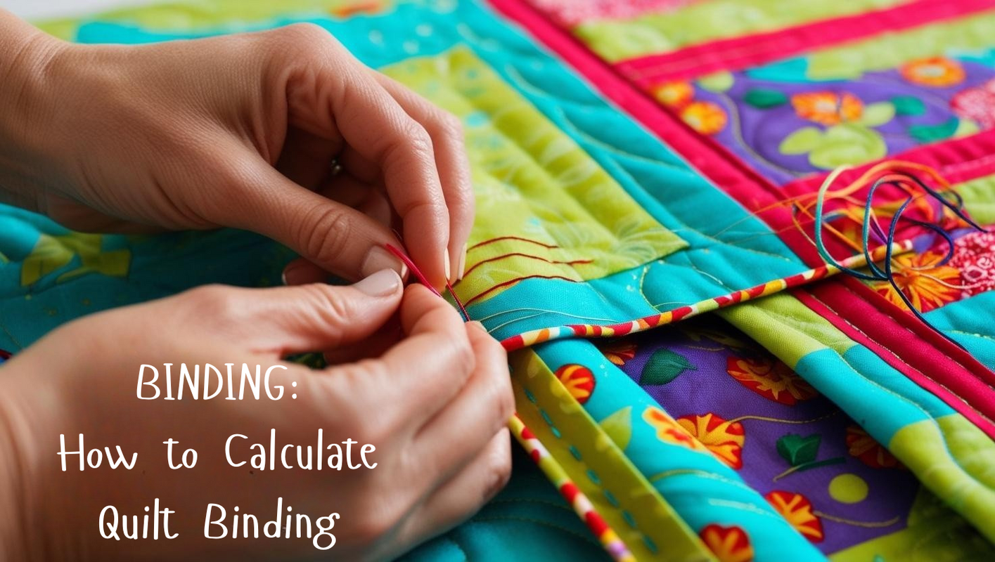 Colorful image of quilt fabric binding