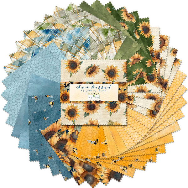 Sunkissed Quilting Fabric Collection - 5" Charm Squares by Wilmington Prints