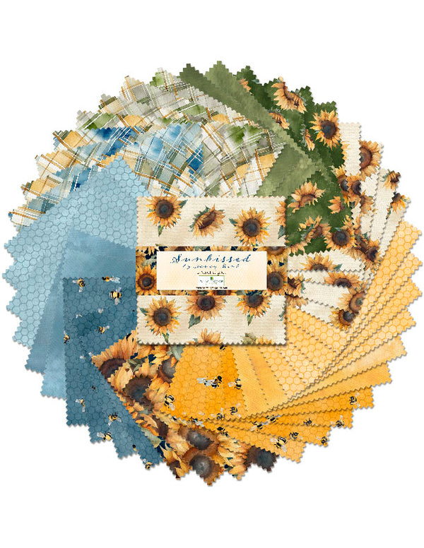 Sunkissed Quilting Fabric Collection - 5" Charm Squares by Wilmington Prints