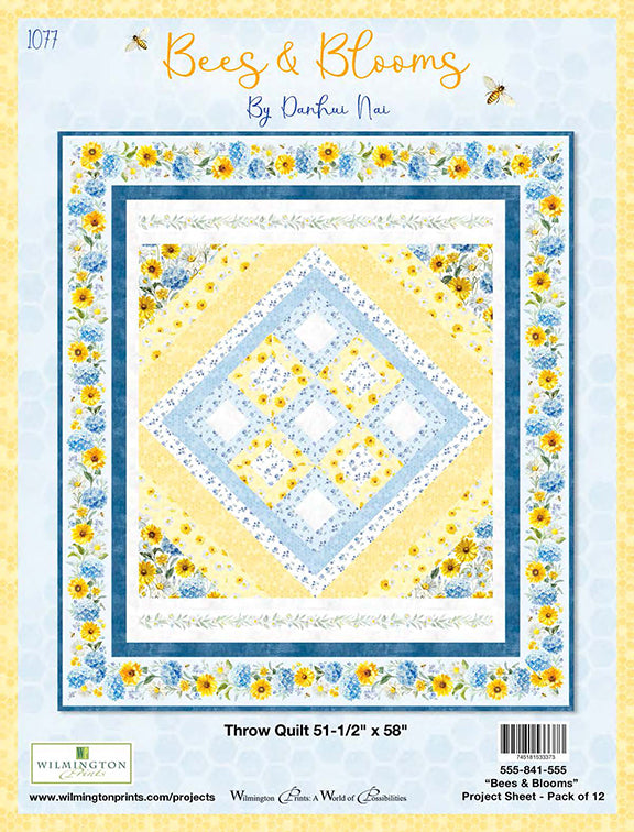 Bees & Blooms Throw Quilt Kit