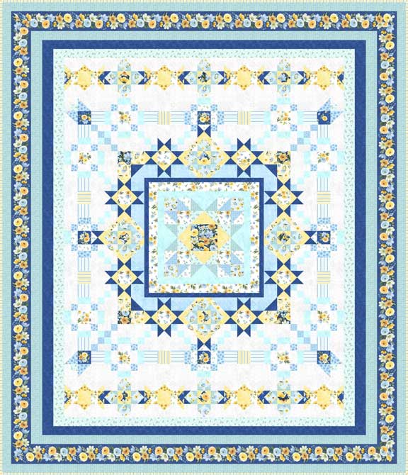 Gentle Meadow Block of the Month Quilt Kit | Wilmington Prints | 91" x 106" Quilt