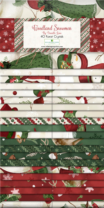 Woodland Snowmen Jelly Roll/Strip-pies Quilting Fabric by Wilmington Prints fabric precut