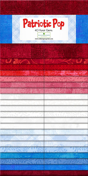 Patriotic Pop Jelly Roll – Wilmington Prints 40 Strips FLAG KIT VERSION