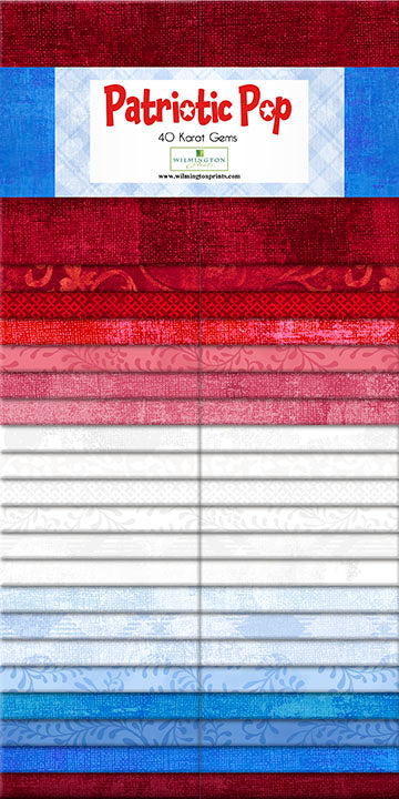 Patriotic Pop Jelly Roll – Wilmington Prints 40 Strips FLAG KIT VERSION