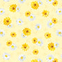 Bees & Blooms, Daisies-Yellow Quilting Fabric