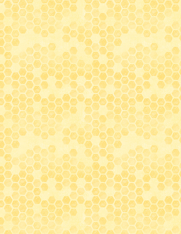 Bees & Blooms, Honeycomb-Yellow Quilting Fabric