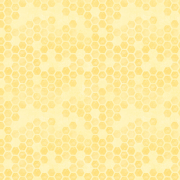 Bees & Blooms, Honeycomb-Yellow Quilting Fabric