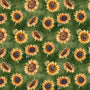 Sunkissed Quilting Fabric Collection - Green & Yellow Tossed Sunflowers by Wilmington Prints