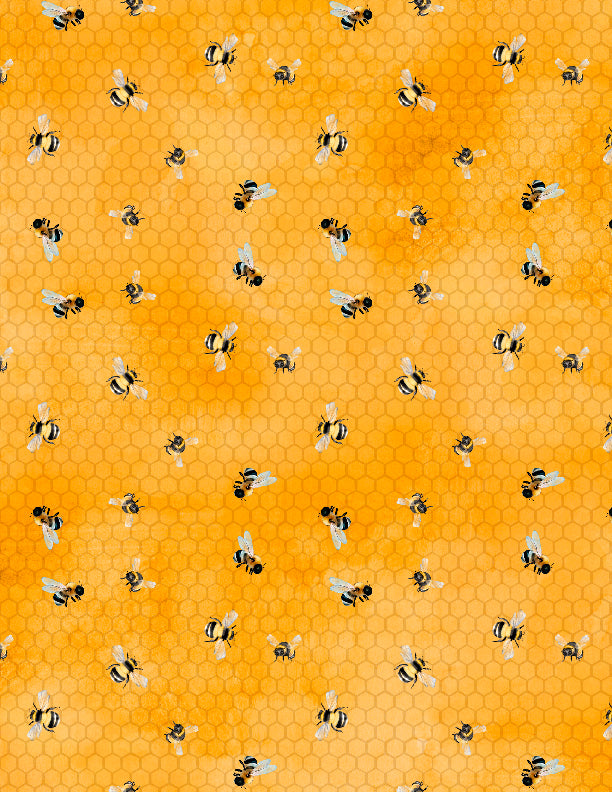 Sunkissed Quilting Fabric Collection - Yellow Bees by Wilmington Prints