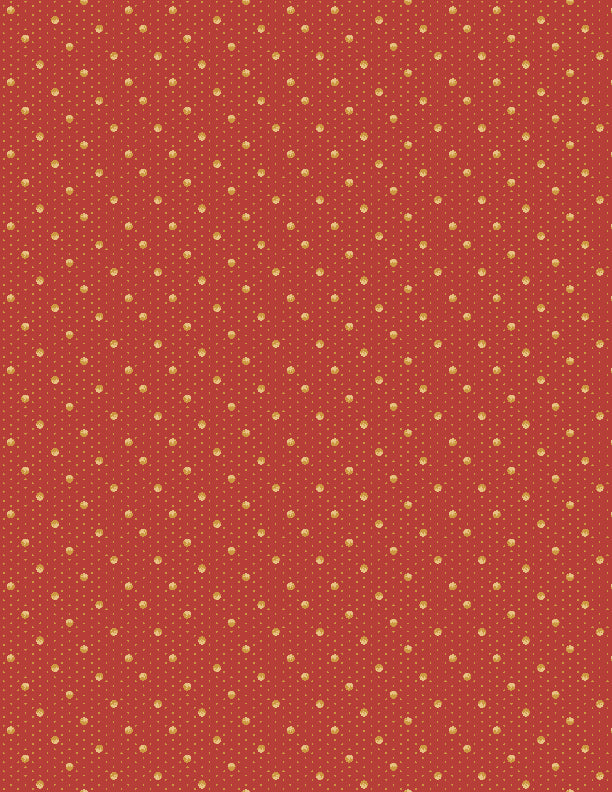 Countryside, Dots-Red Quilting Fabric