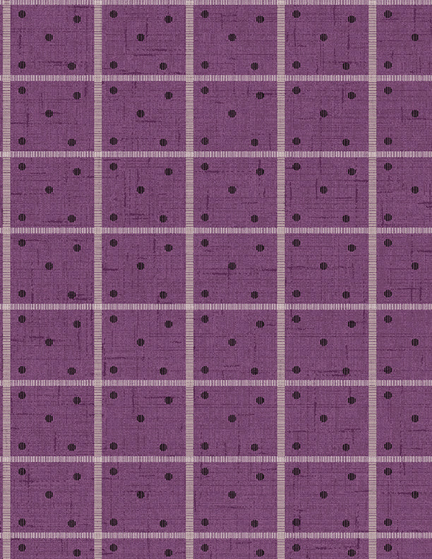 Blackberry Bramble Purple Grid Quilt Fabric by the 1/4 Yard by Wilmington Prints