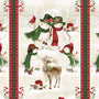 Woodland Snowmen Fabric Collection Snowman Panel