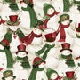Woodland Snowmen Fabric Collection Packed Snowman Cream