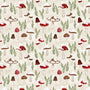 Woodland Snowmen Fabric Collection Mushrooms All over Cream