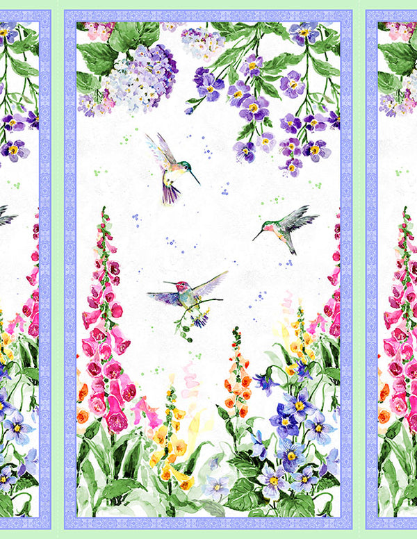 "Floral Flutter" Fabric Panel by Wilmington Prints