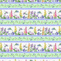 "Floral Flutter Border Stripe" Fabric by the 1/4 Yard