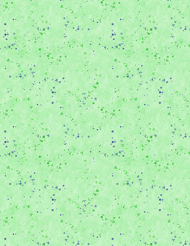 "Floral Flutter Splatter Green" Fabric by the 1/4 Yard by Wilmington Prints