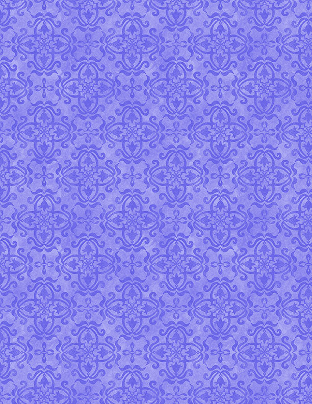 "Floral Flutter Damask Purple" Fabric by the 1/4 Yard