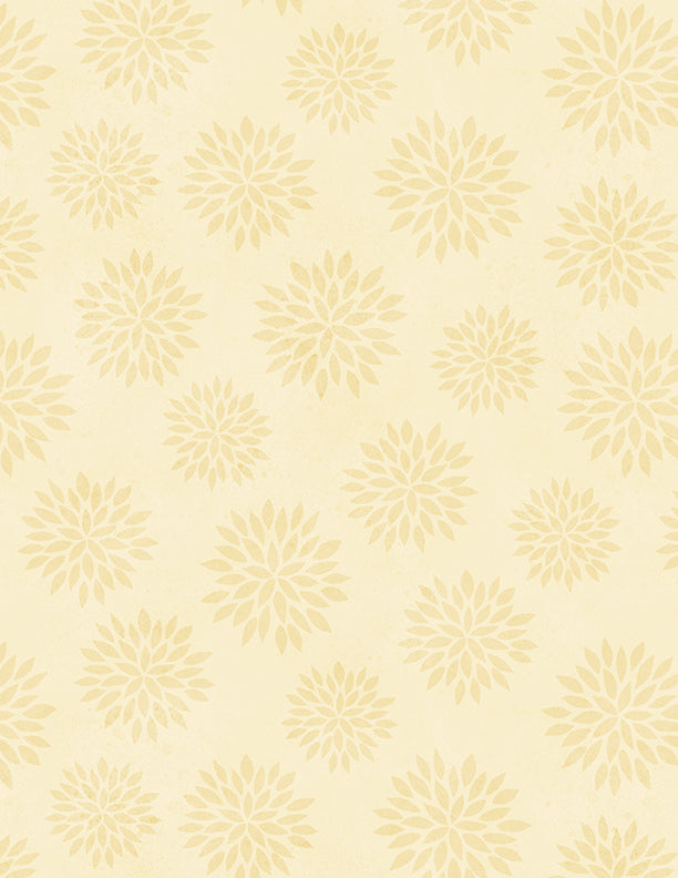 Sunflower Splendor, Tonal Flowers-Cream Quilting Fabric