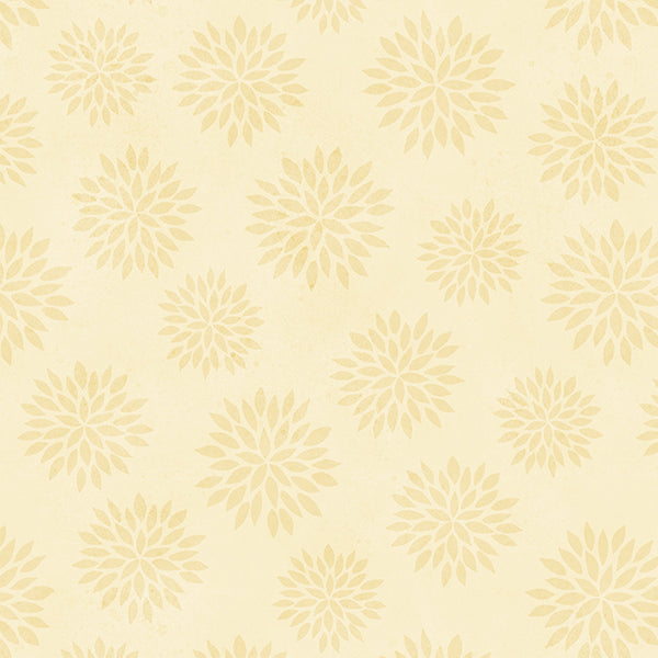 Sunflower Splendor, Tonal Flowers-Cream Quilting Fabric