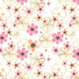 Wilmington Prints Peony Blossoms “Flowers & Gold” White Quilting Fabric by the 1/4 Yard