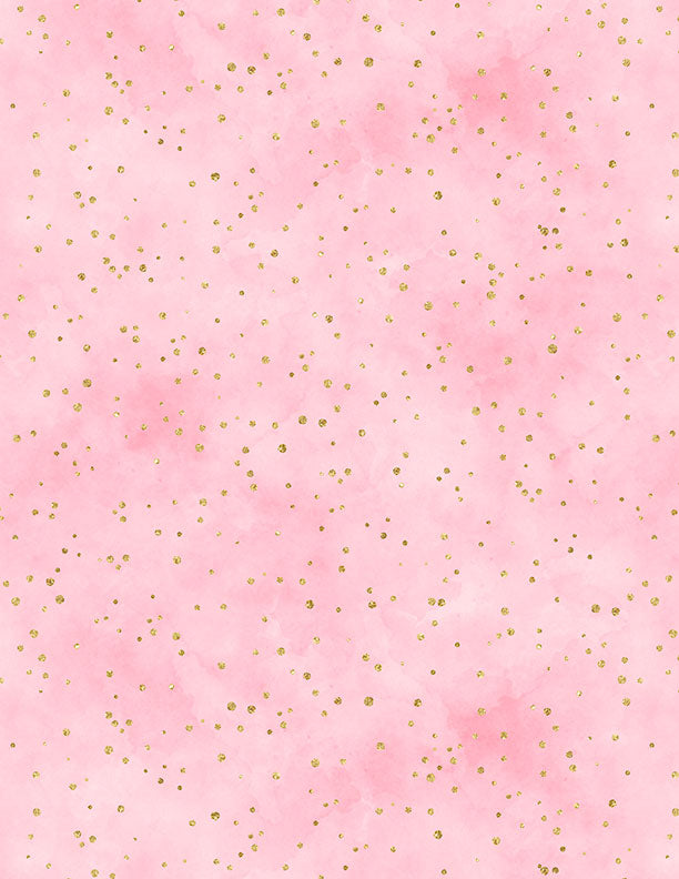 Wilmington Prints Peony Blossoms “Glitter Dots” Pink Quilting Fabric by the 1/4 Yard