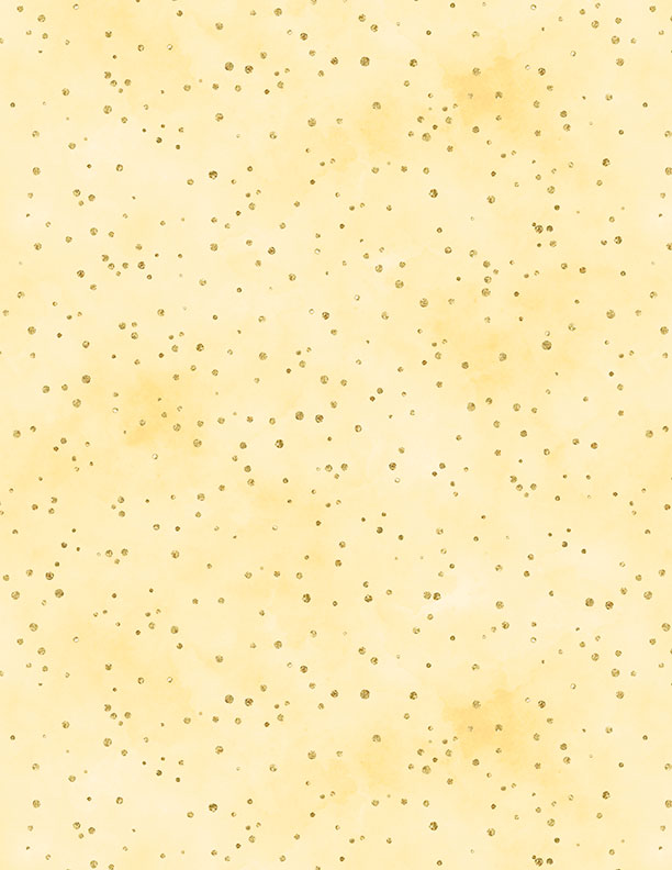 Wilmington Prints Peony Blossoms “Glitter Dots” Yellow Quilting Fabric by the 1/4 Yard